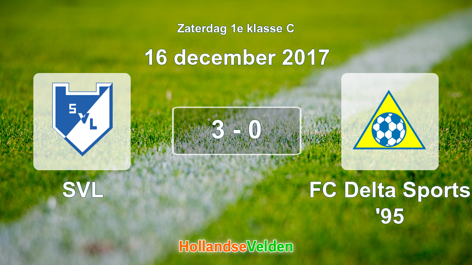 Gespeelde wedstrijd: SVL - FC Delta Sports '95 3 - 0 (16 december 2017)
