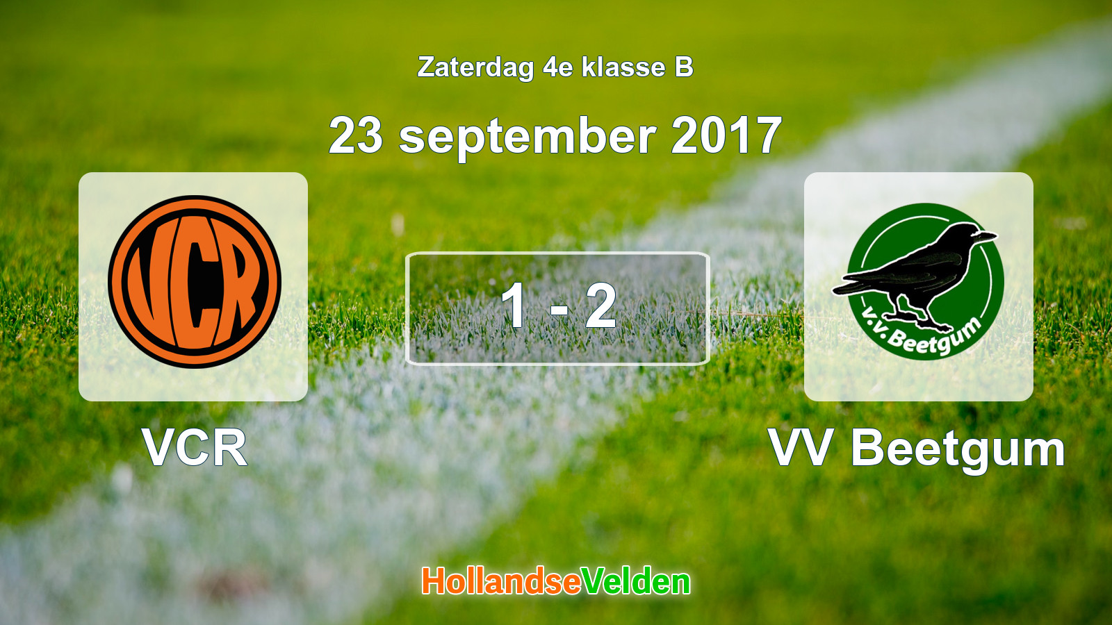 Gespeelde wedstrijd: VCR - VV Beetgum 1 - 2 (23 september 2017)