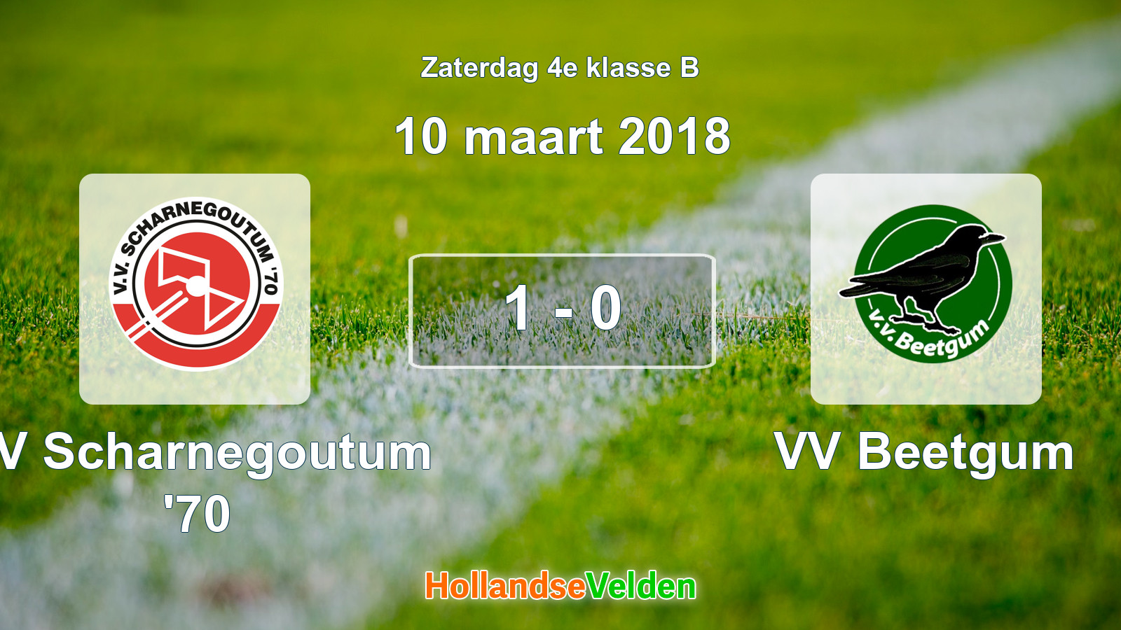 Gespeelde wedstrijd: VV Scharnegoutum '70 - VV Beetgum 1 - 0 (10 maart 2018)