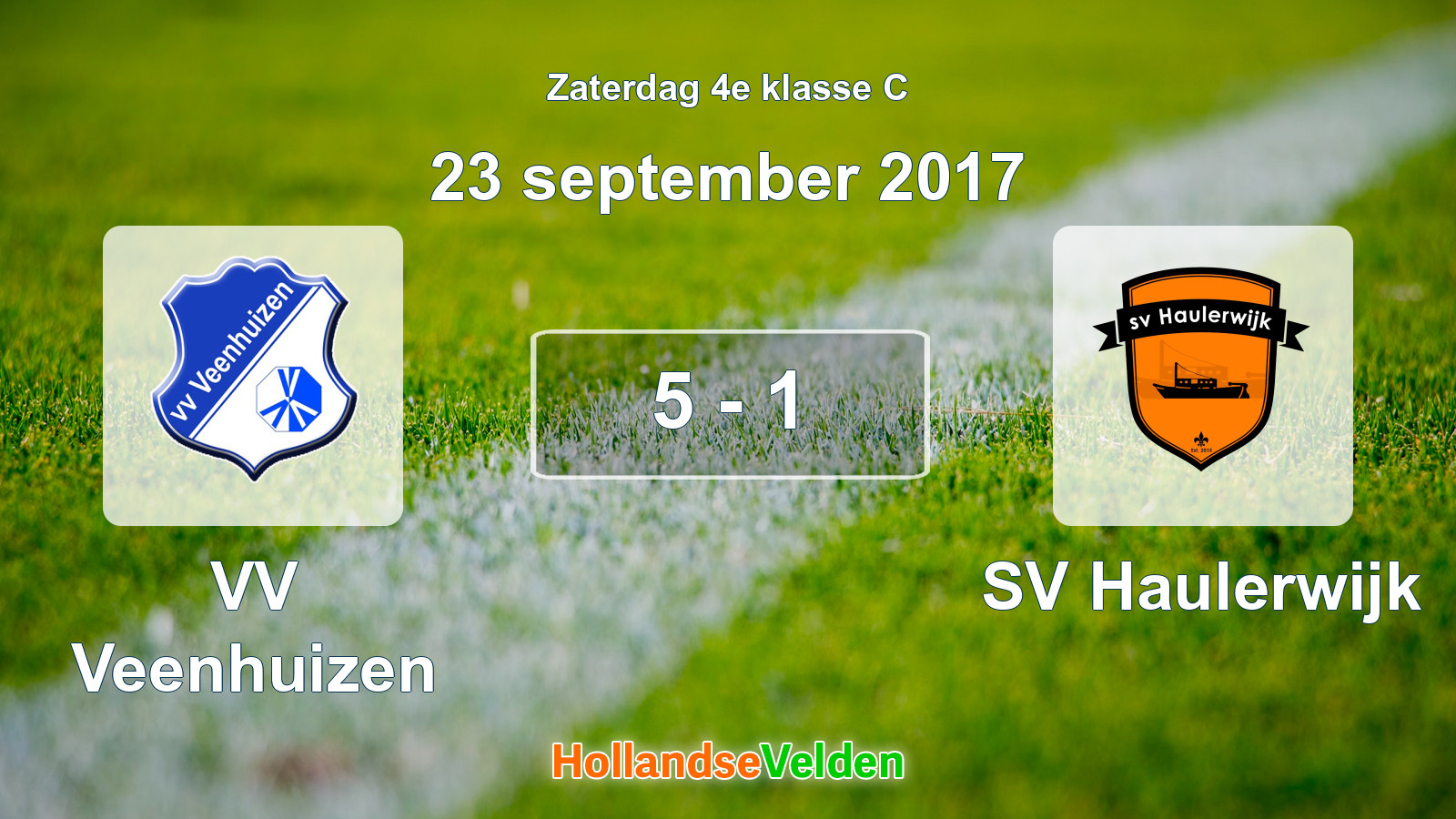 Gespeelde wedstrijd: VV Veenhuizen - SV Haulerwijk 5 - 1 (23 september 2017)