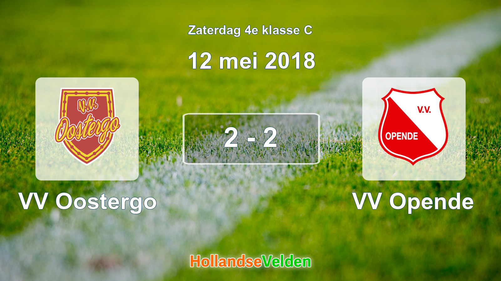 Gespeelde wedstrijd: VV Oostergo - VV Opende 2 - 2 (12 mei 2018)