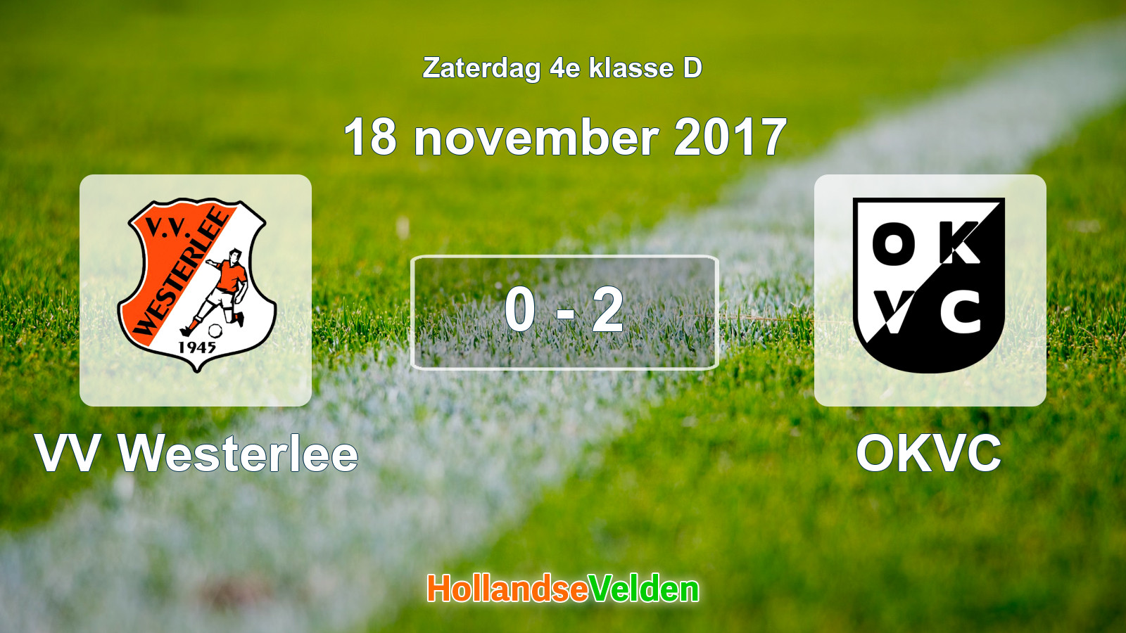 Gespeelde wedstrijd: VV Westerlee - OKVC 0 - 2 (18 november 2017)