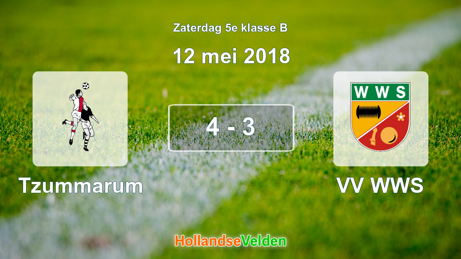 Gespeelde wedstrijd: Tzummarum - VV WWS 4 - 3 (12 mei 2018)