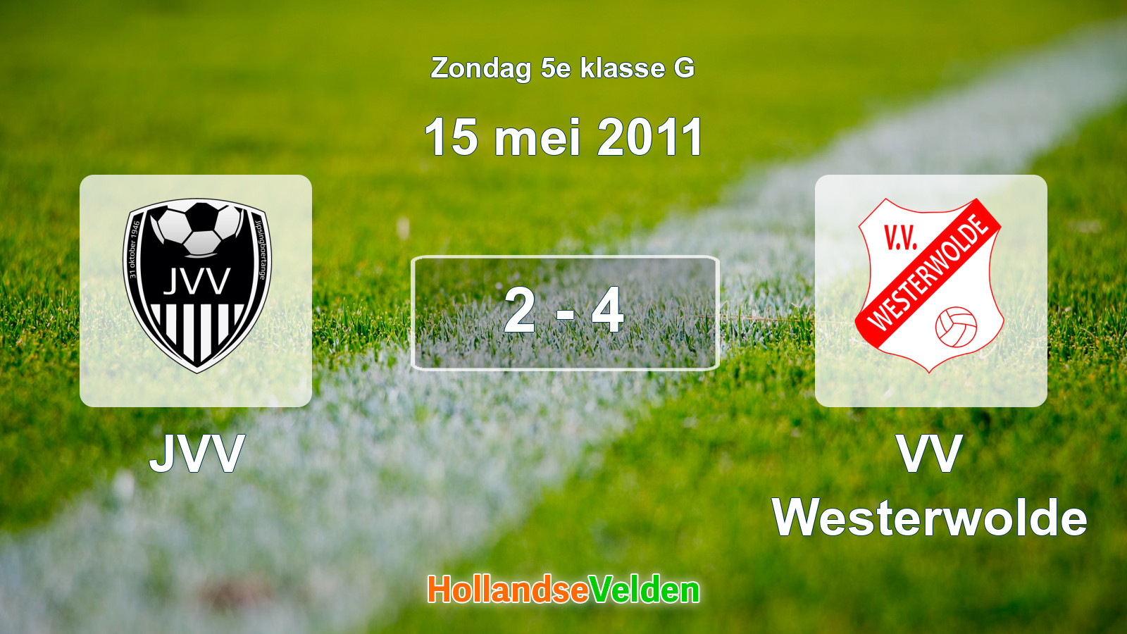 Gespeelde wedstrijd: JVV - VV Westerwolde 2 - 4 (15 mei 2011)