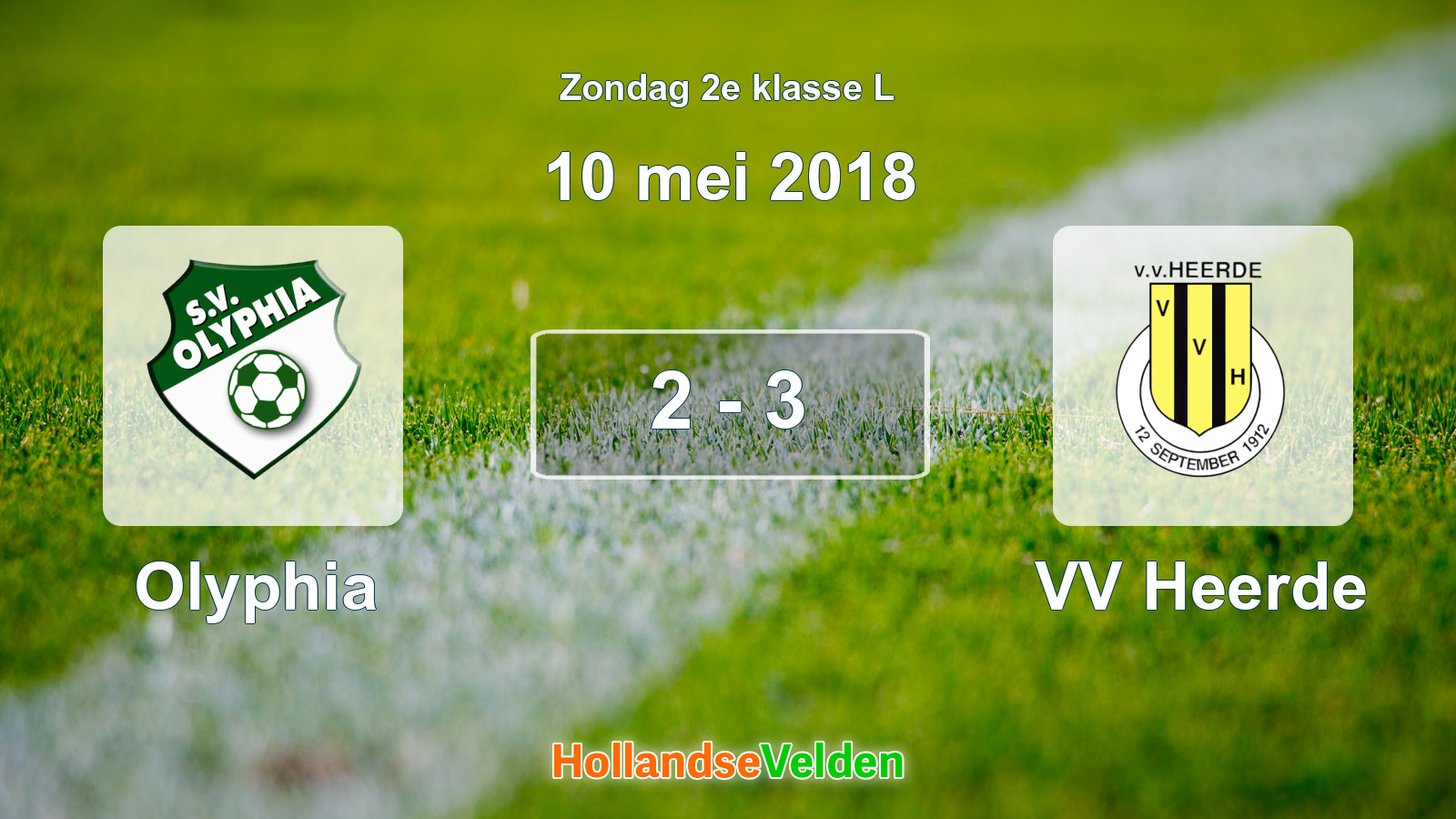 Gespeelde wedstrijd: Olyphia - VV Heerde 2 - 3 (10 mei 2018)