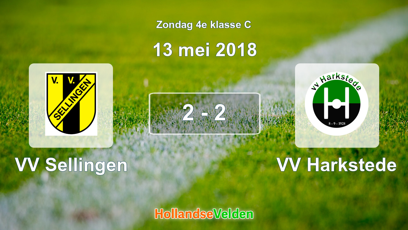 Gespeelde wedstrijd: VV Sellingen - VV Harkstede 2 - 2 (13 mei 2018)