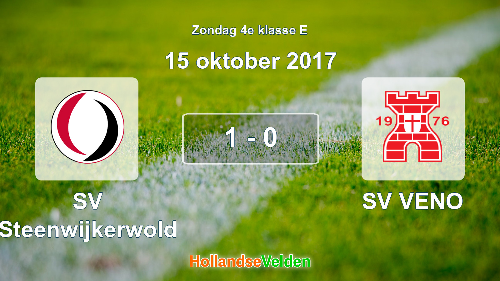 Gespeelde wedstrijd: SV Steenwijkerwold - SV VENO 1 - 0 (15 oktober 2017)