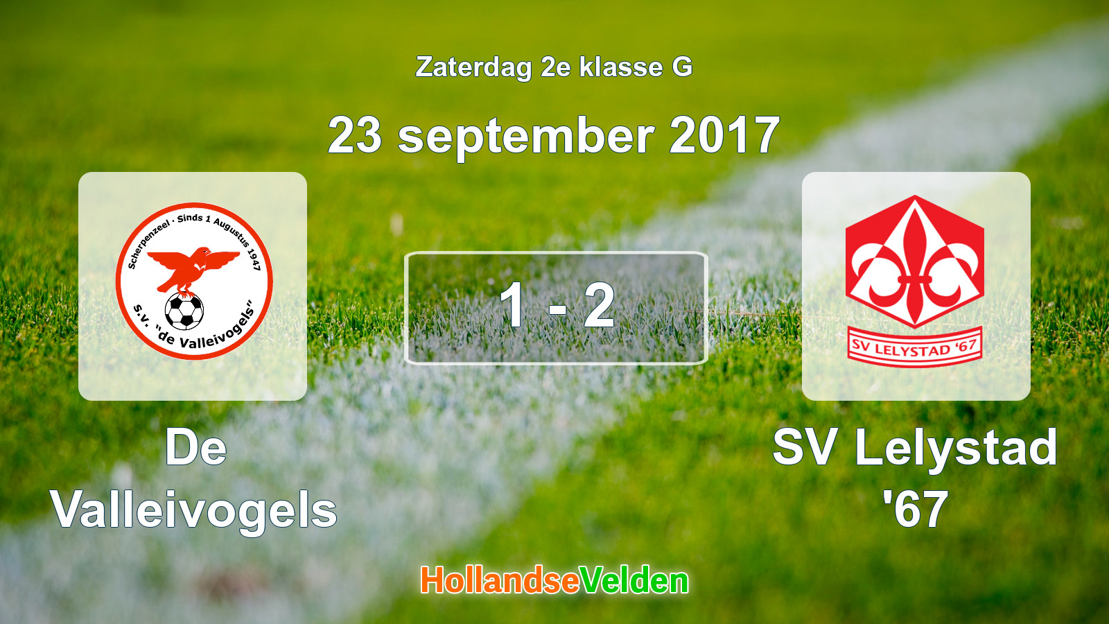 Gespeelde wedstrijd: De Valleivogels - SV Lelystad '67 1 - 2 (23 september 2017)