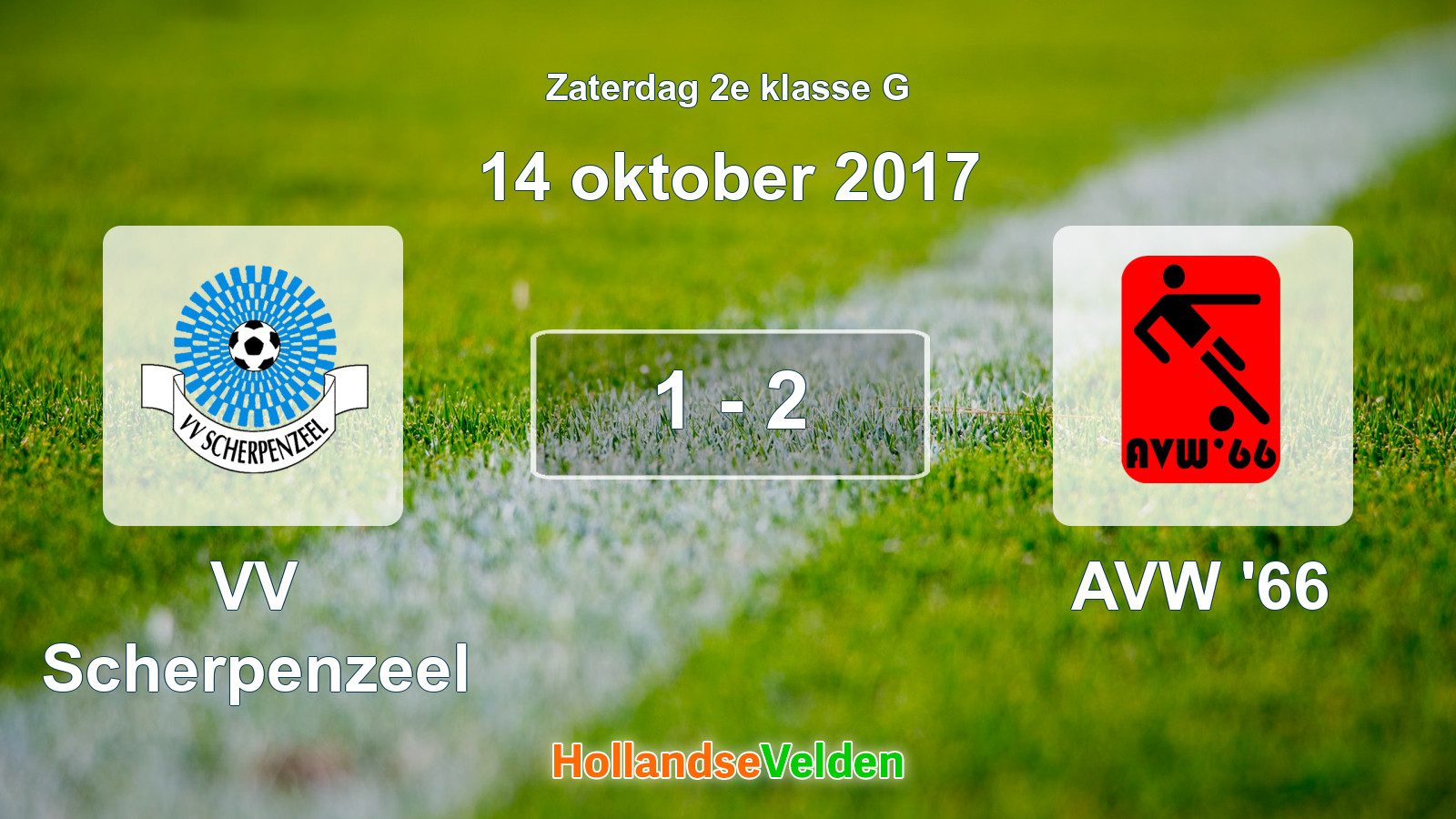 Gespeelde wedstrijd: VV Scherpenzeel - AVW '66 1 - 2 (14 oktober 2017)