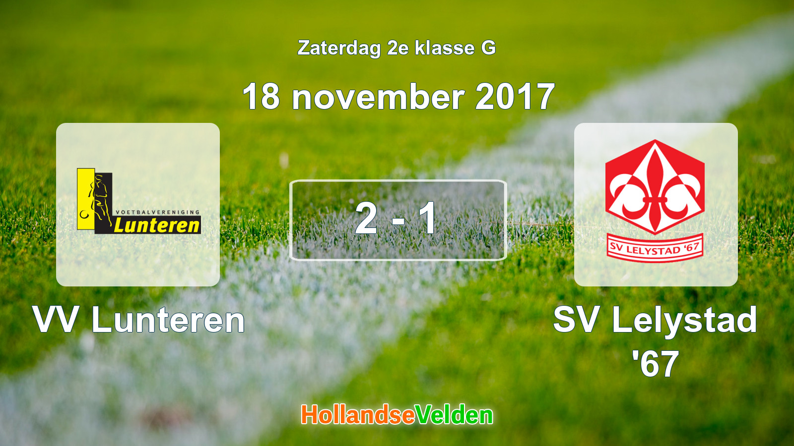 Gespeelde wedstrijd: VV Lunteren - SV Lelystad '67 2 - 1 (18 november 2017)