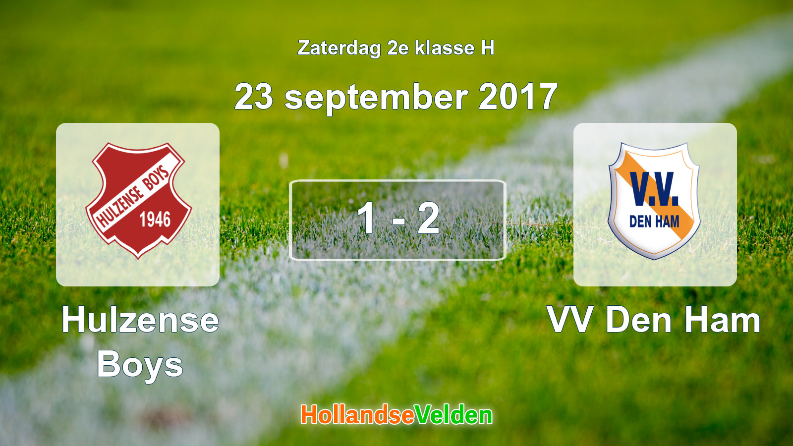 Gespeelde wedstrijd: Hulzense Boys - VV Den Ham 1 - 2 (23 september 2017)