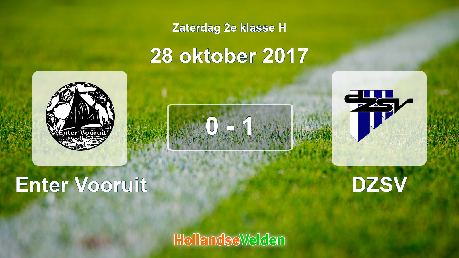 Gespeelde wedstrijd: Enter Vooruit - DZSV 0 - 1 (28 oktober 2017)