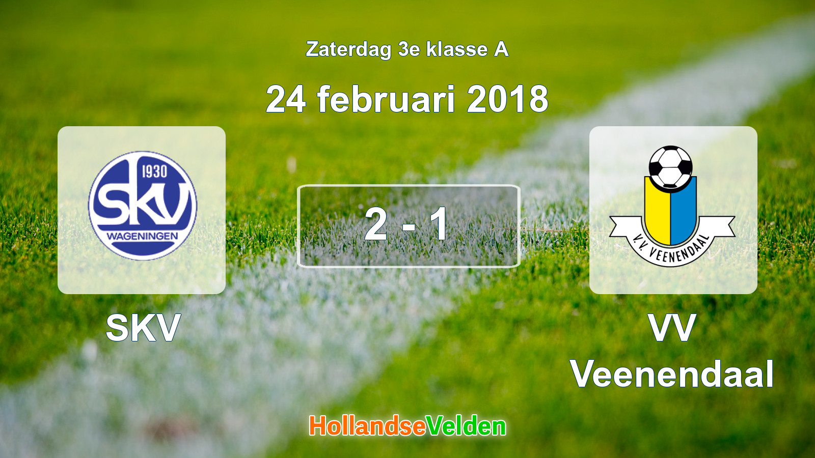 Gespeelde wedstrijd: SKV - VV Veenendaal 2 - 1 (24 februari 2018)