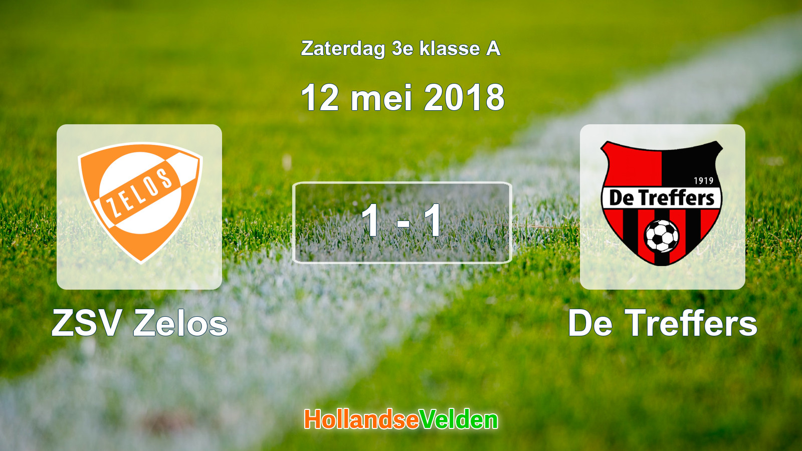 Gespeelde wedstrijd: ZSV Zelos - De Treffers 1 - 1 (12 mei 2018)
