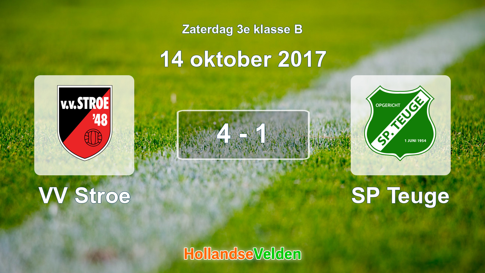 Gespeelde wedstrijd: VV Stroe - SP Teuge 4 - 1 (14 oktober 2017)
