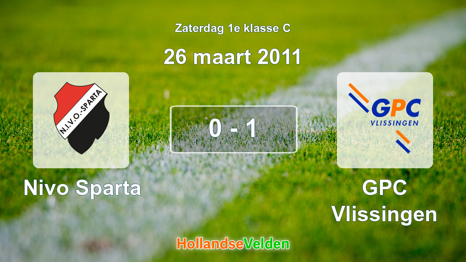 Gespeelde wedstrijd: Nivo Sparta - GPC Vlissingen 0 - 1 (26 maart 2011)