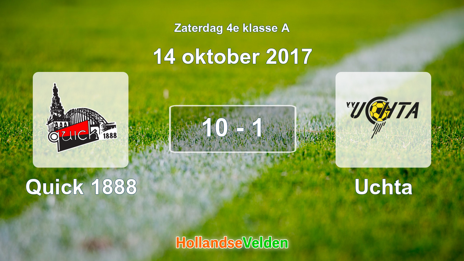 Gespeelde wedstrijd: Quick 1888 - Uchta 10 - 1 (14 oktober 2017)