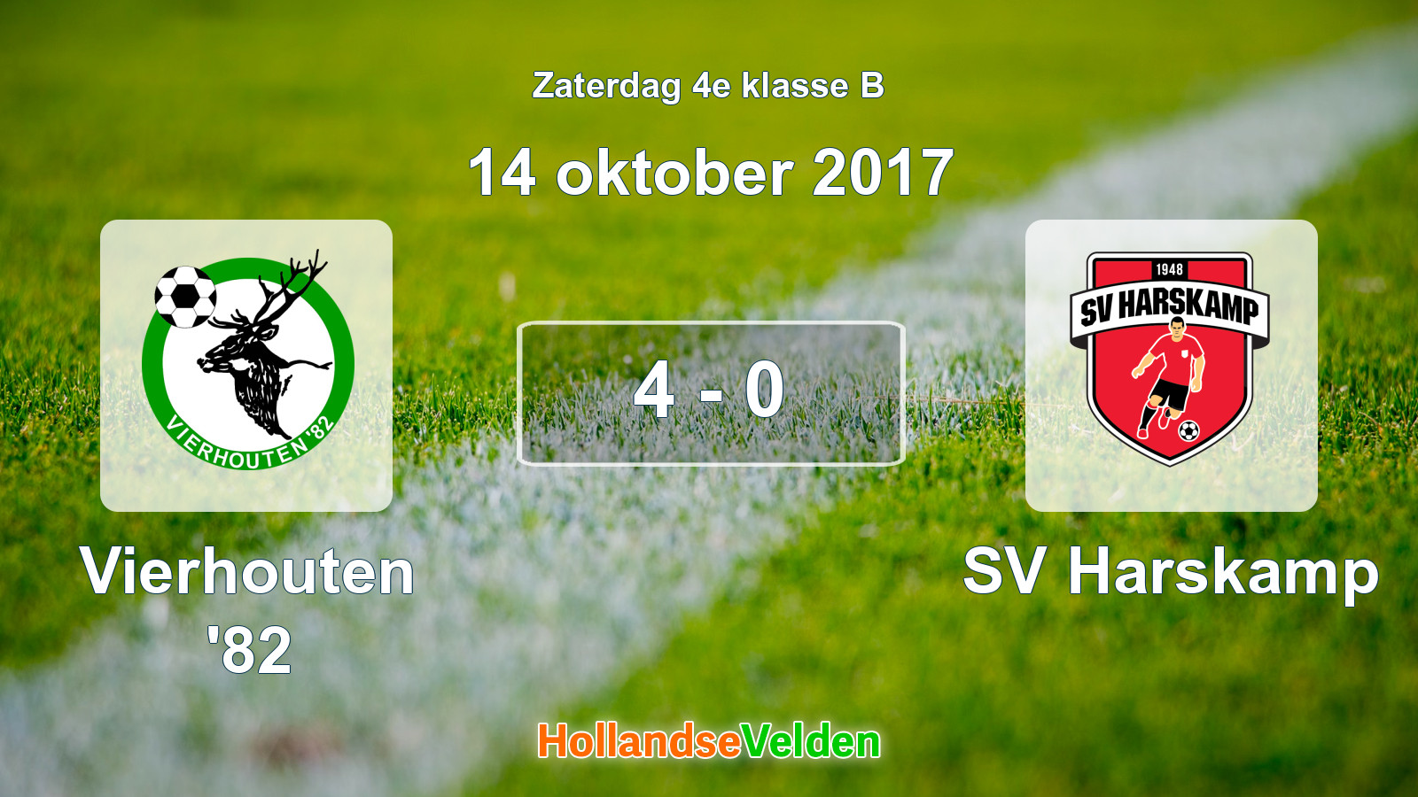 Gespeelde wedstrijd: Vierhouten '82 - SV Harskamp 4 - 0 (14 oktober 2017)