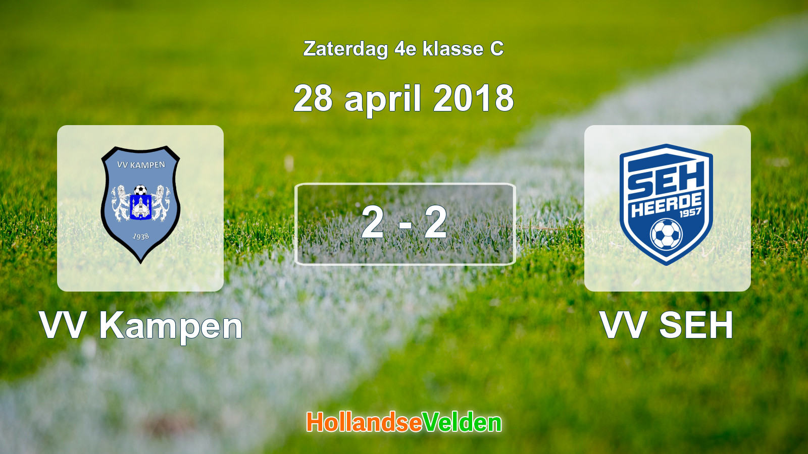Gespeelde wedstrijd: VV Kampen - VV SEH 2 - 2 (28 april 2018)