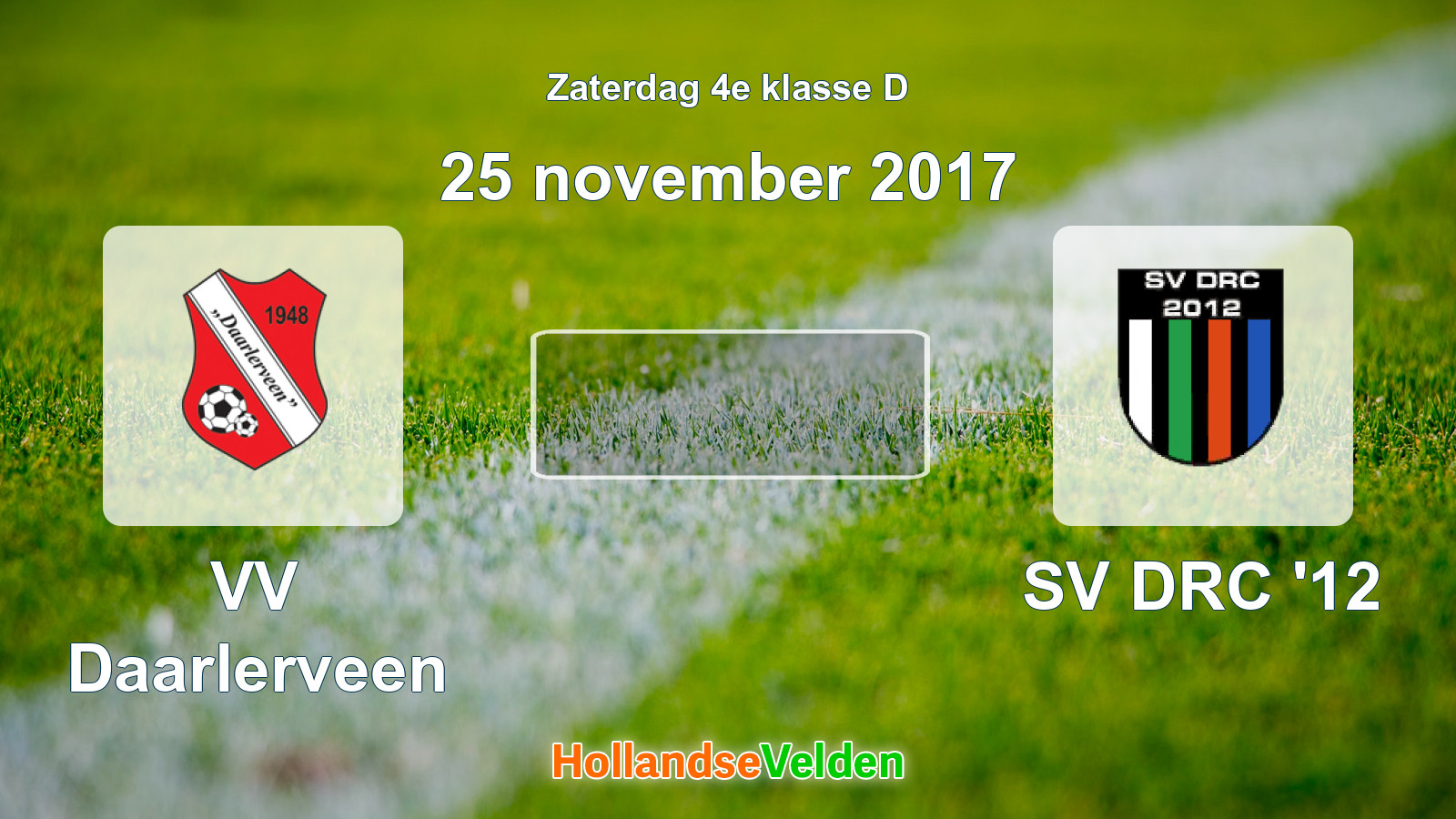 Geplande wedstrijd: VV Daarlerveen - SV DRC '12 (25 november 2017)
