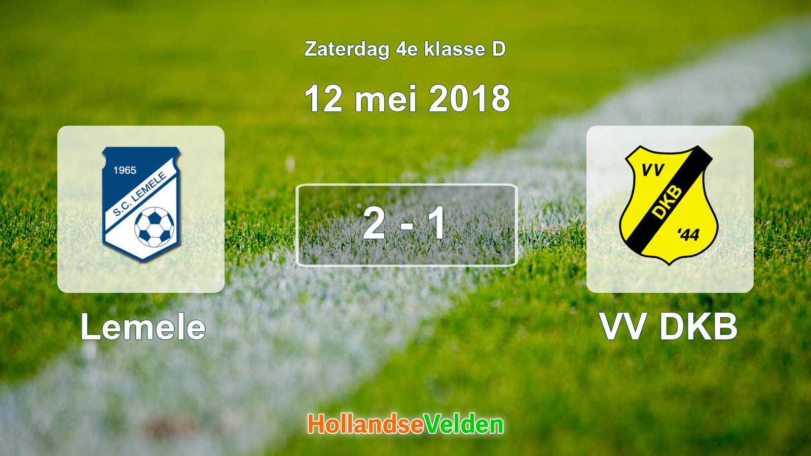 Gespeelde wedstrijd: Lemele - VV DKB 2 - 1 (12 mei 2018)