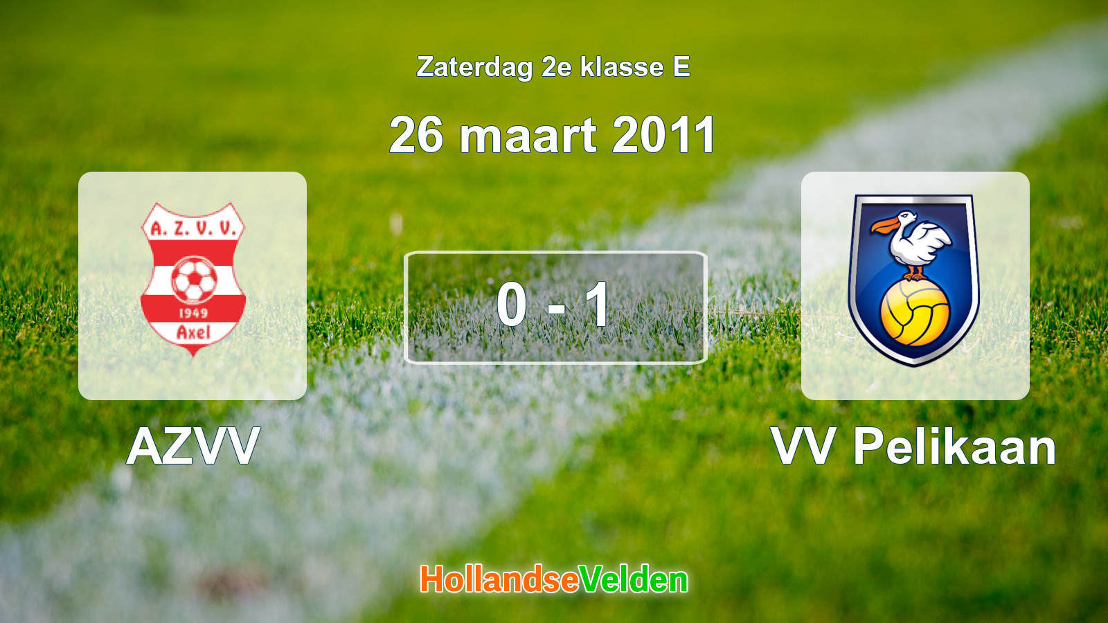 Gespeelde wedstrijd: AZVV - VV Pelikaan 0 - 1 (26 maart 2011)