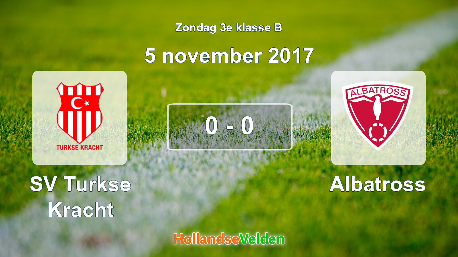 Gespeelde wedstrijd: SV Turkse Kracht - Albatross 0 - 0 (5 november 2017)