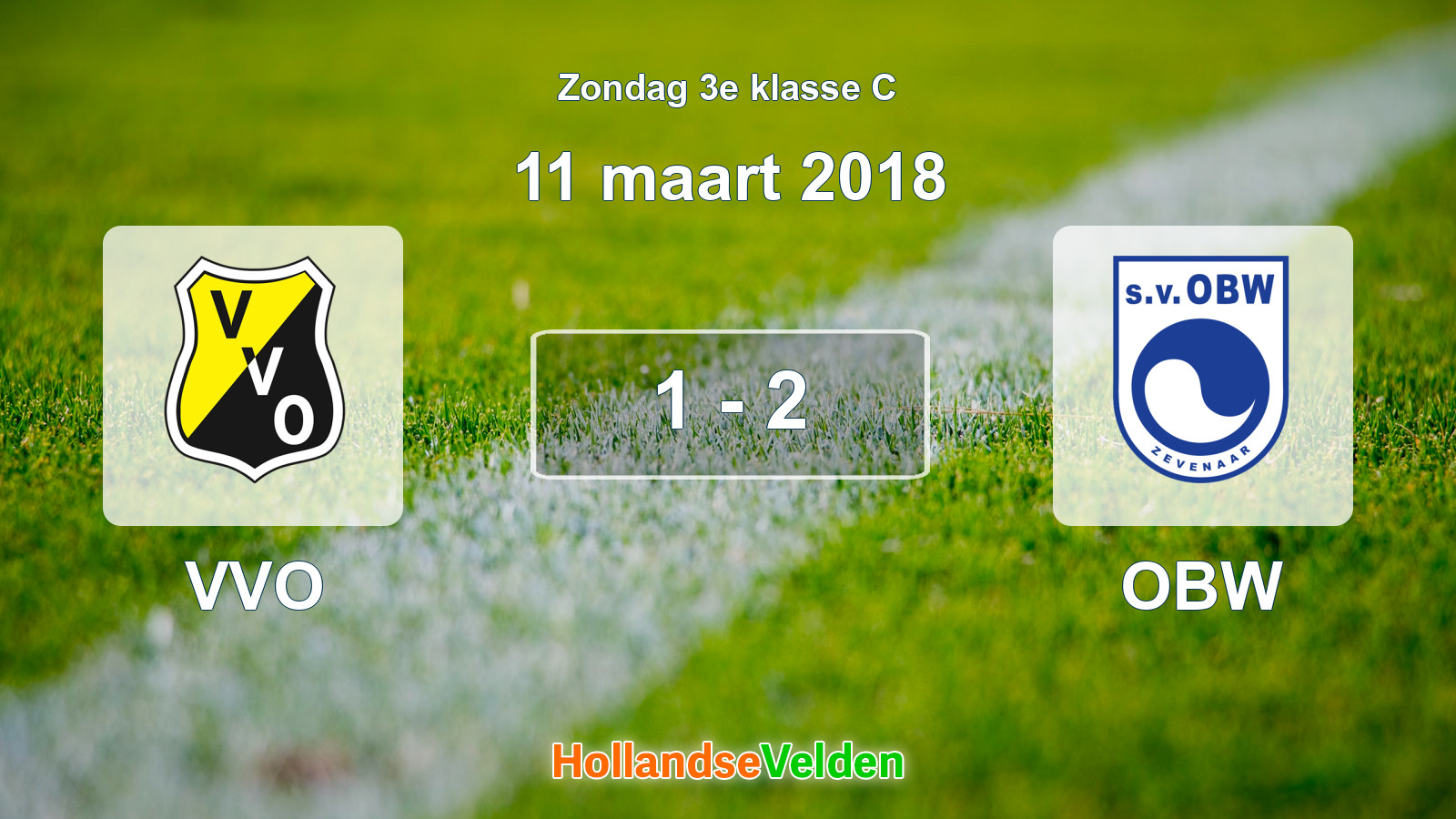 Gespeelde wedstrijd: VVO - OBW 1 - 2 (11 maart 2018)