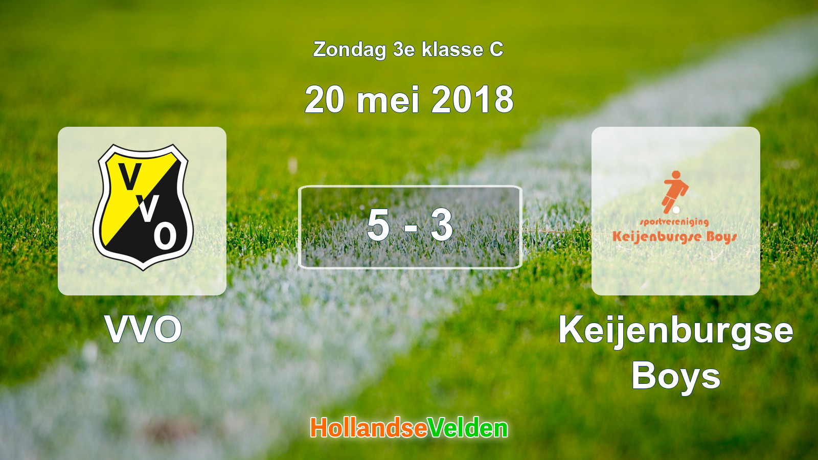 Gespeelde wedstrijd: VVO - Keijenburgse Boys 5 - 3 (20 mei 2018)