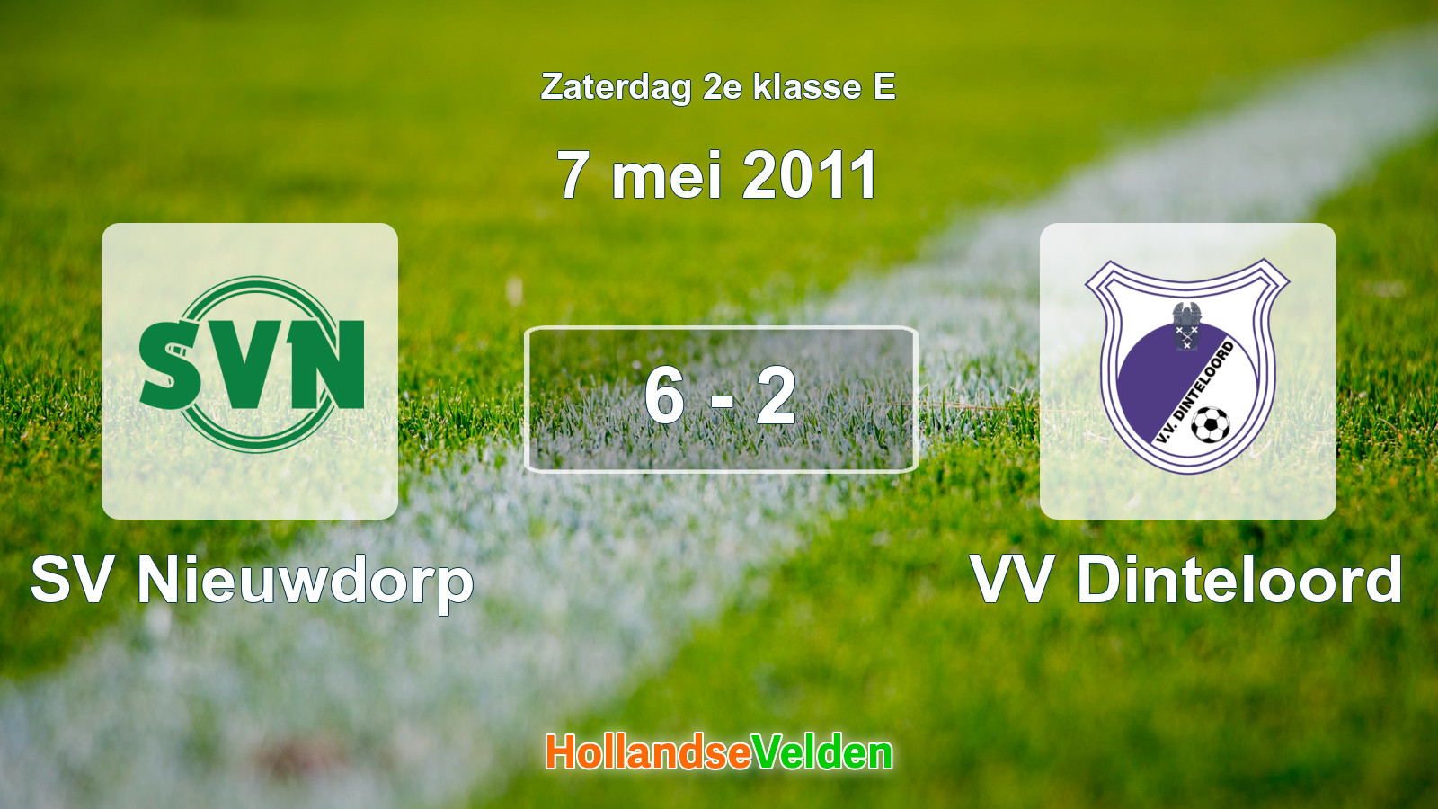 Gespeelde wedstrijd: SV Nieuwdorp - VV Dinteloord 6 - 2 (7 mei 2011)