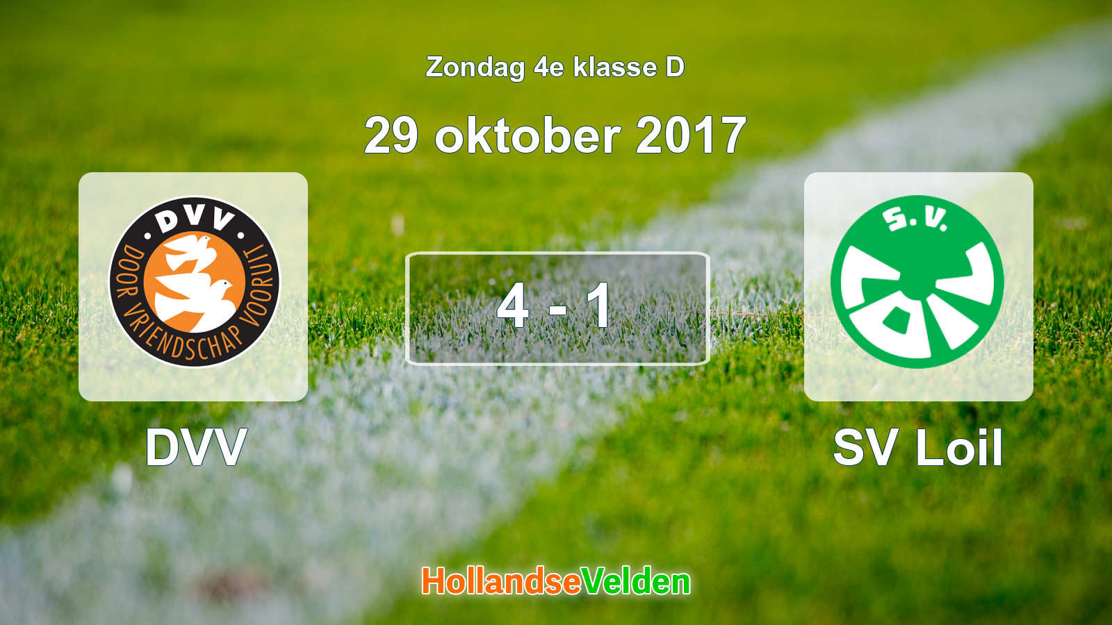Gespeelde wedstrijd: DVV - SV Loil 4 - 1 (29 oktober 2017)
