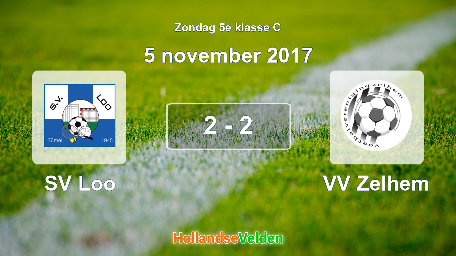 Gespeelde wedstrijd: SV Loo - VV Zelhem 2 - 2 (5 november 2017)