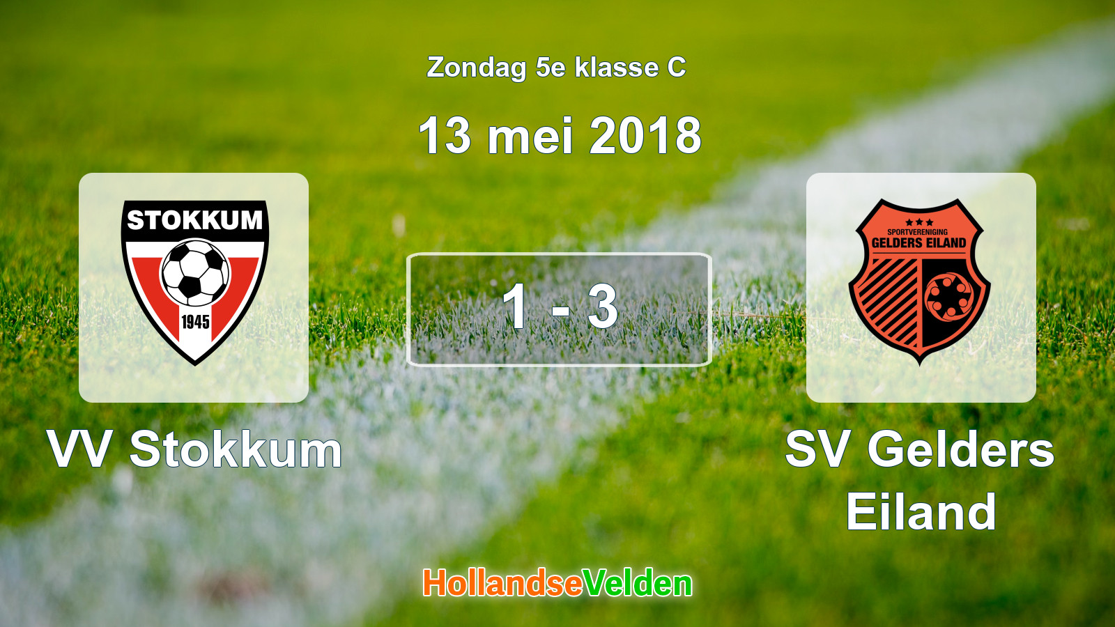 Gespeelde wedstrijd: VV Stokkum - SV Gelders Eiland 1 - 3 (13 mei 2018)