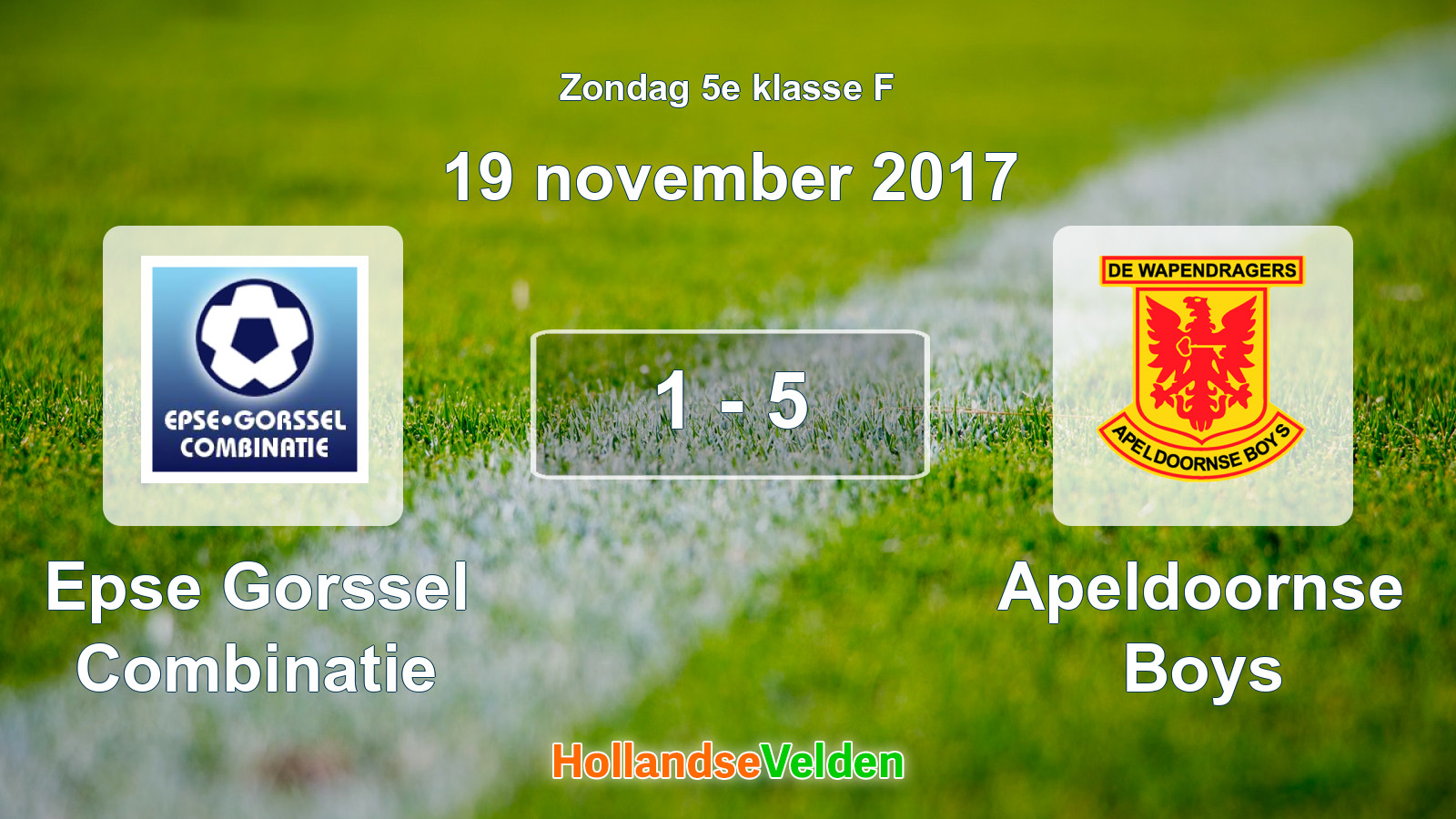 Gespeelde wedstrijd: Epse Gorssel Combinatie - Apeldoornse Boys 1 - 5 (19 november 2017)