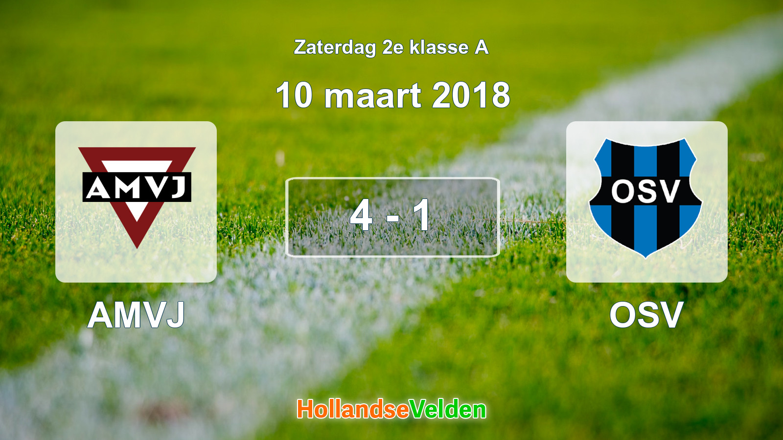 Gespeelde wedstrijd: AMVJ - OSV 4 - 1 (10 maart 2018)