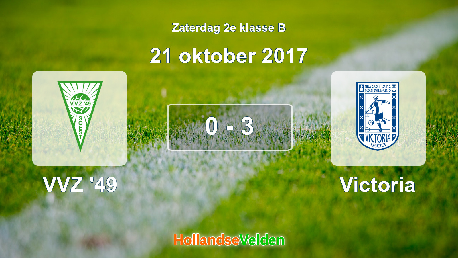 Gespeelde wedstrijd: VVZ '49 - Victoria 0 - 3 (21 oktober 2017)