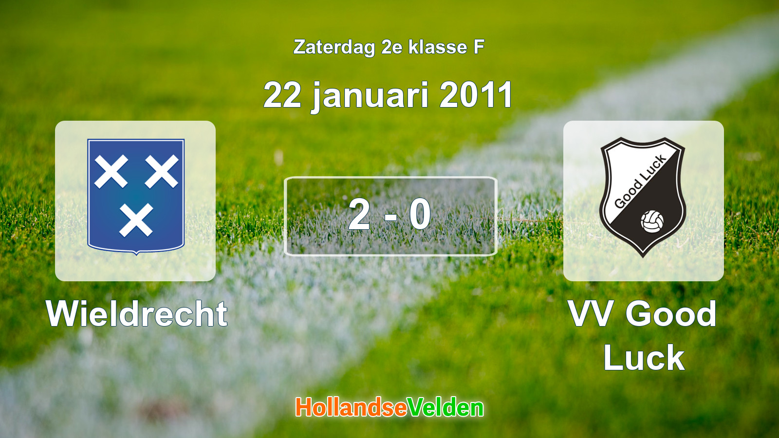 Gespeelde wedstrijd: Wieldrecht - VV Good Luck 2 - 0 (22 januari 2011)