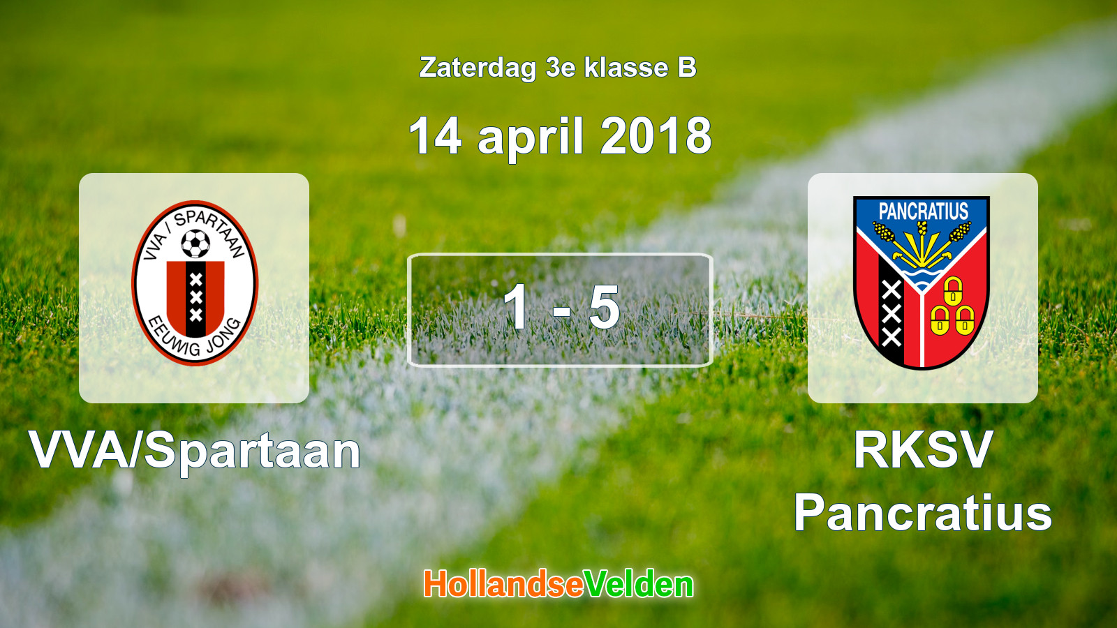 Gespeelde wedstrijd: VVA/Spartaan - RKSV Pancratius 1 - 5 (14 april 2018)