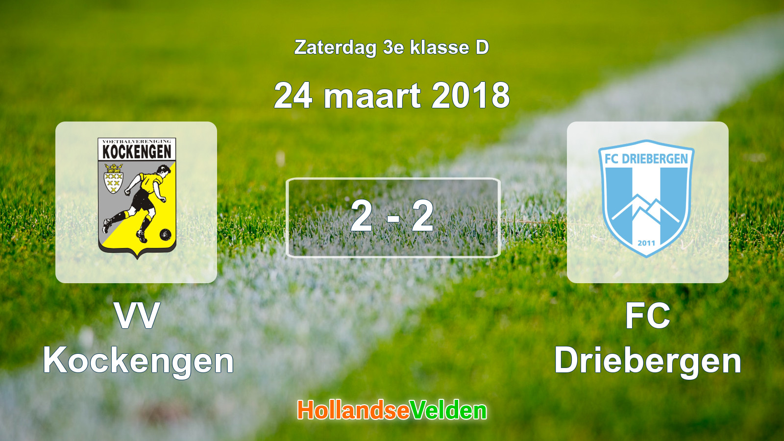Gespeelde wedstrijd: VV Kockengen - FC Driebergen 2 - 2 (24 maart 2018)