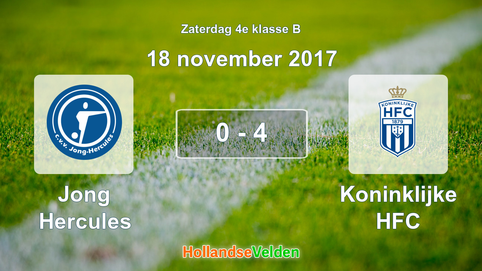 Gespeelde wedstrijd: Jong Hercules - Koninklijke HFC 0 - 4 (18 november 2017)