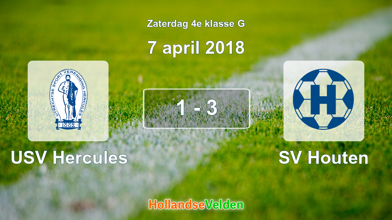 Gespeelde wedstrijd: USV Hercules - SV Houten 1 - 3 (7 april 2018)