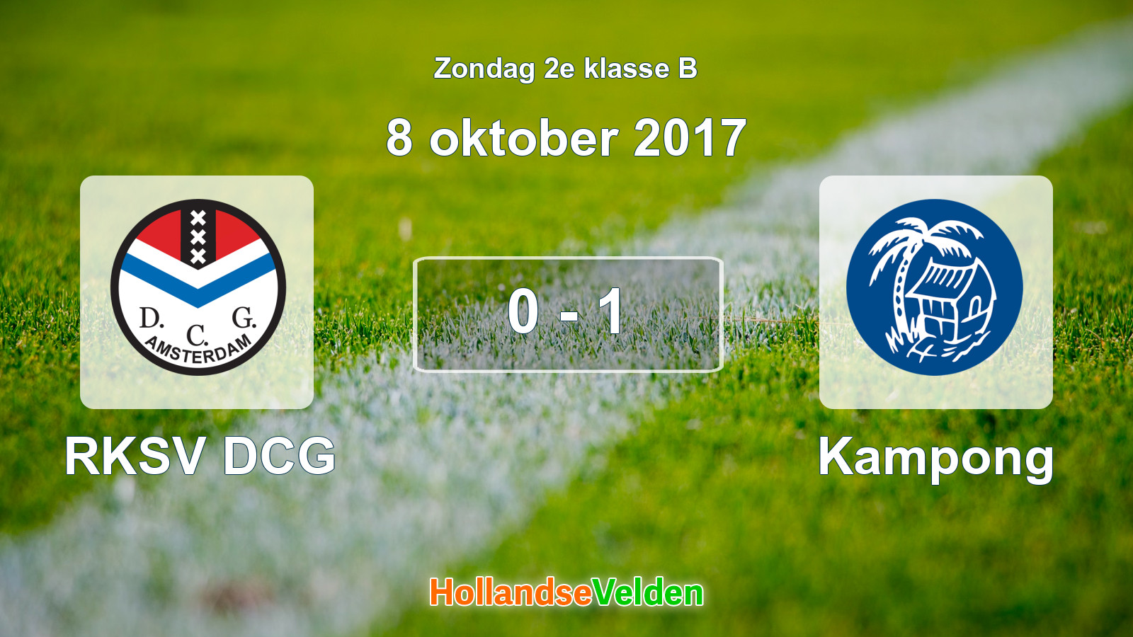 Gespeelde wedstrijd: RKSV DCG - Kampong 0 - 1 (8 oktober 2017)