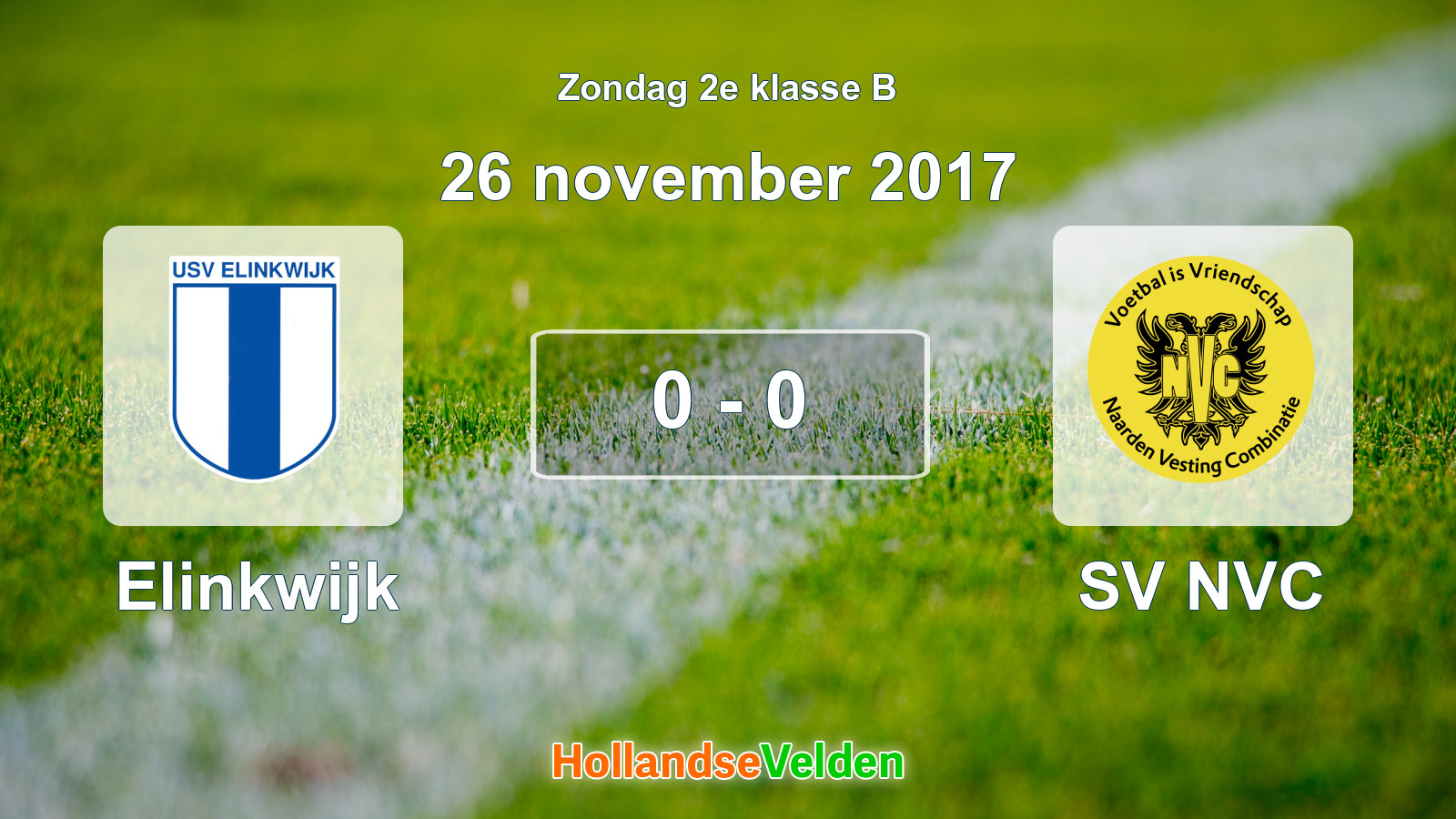 Gespeelde wedstrijd: Elinkwijk - SV NVC 0 - 0 (26 november 2017)