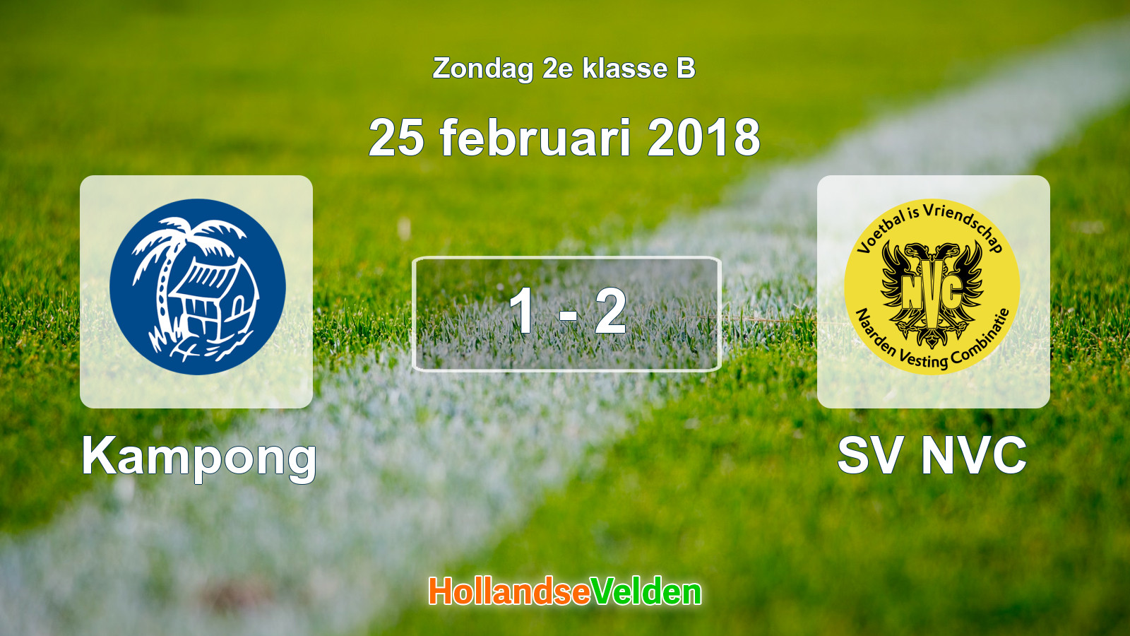 Gespeelde wedstrijd: Kampong - SV NVC 1 - 2 (25 februari 2018)