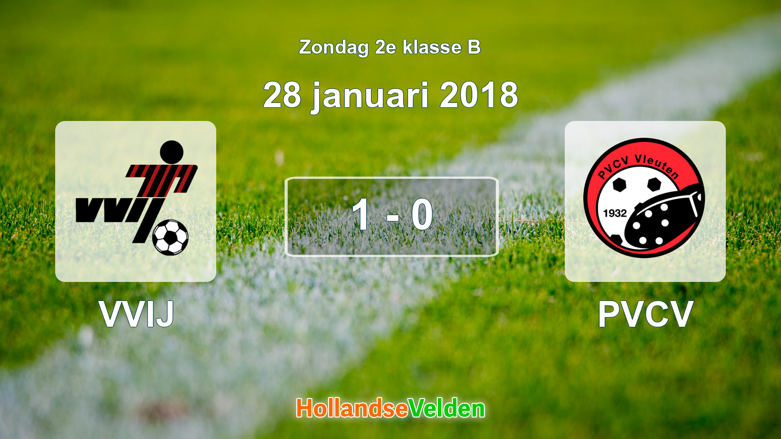 Gespeelde wedstrijd: VVIJ - PVCV 1 - 0 (28 januari 2018)