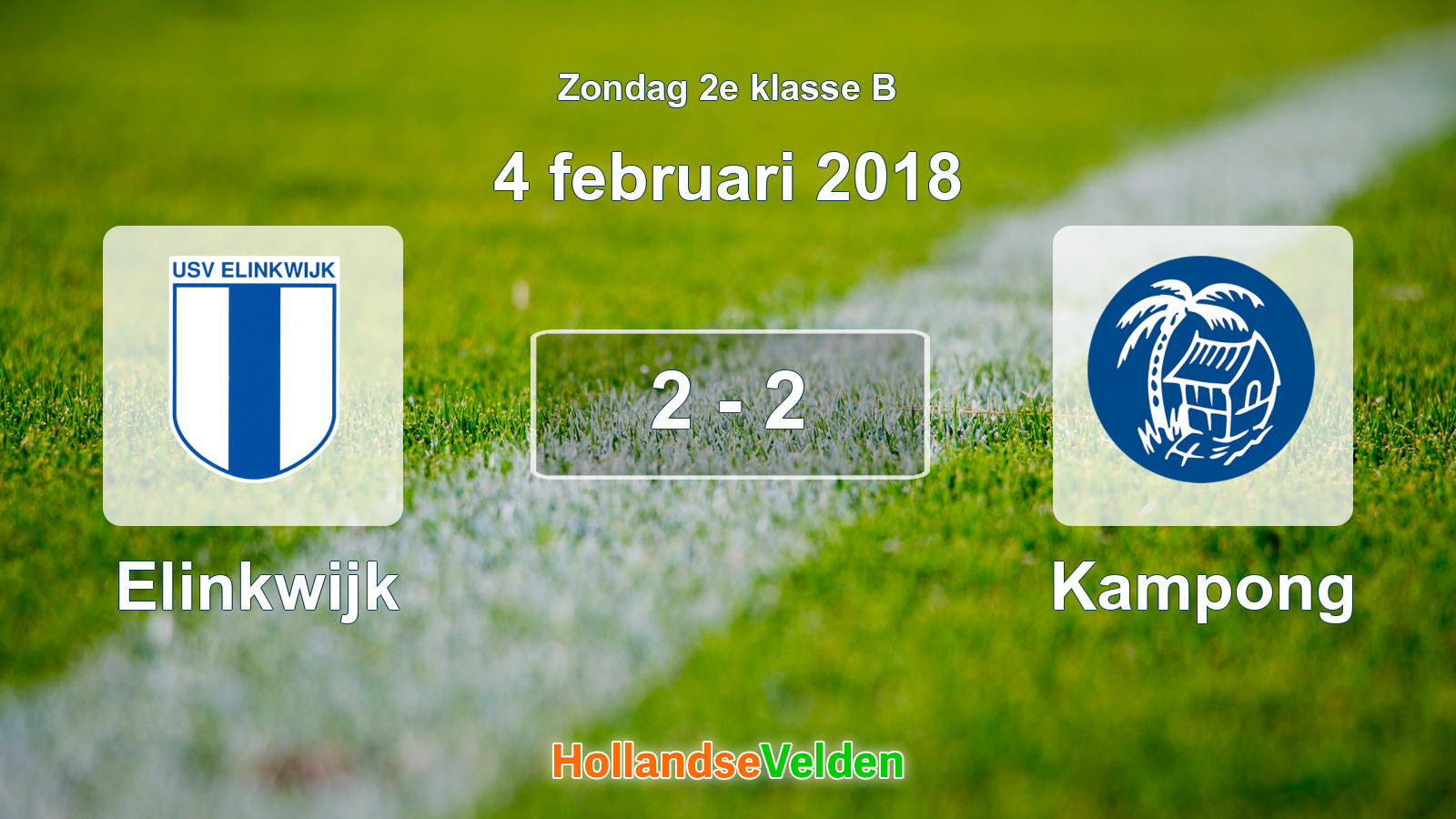 Gespeelde wedstrijd: Elinkwijk - Kampong 2 - 2 (4 februari 2018)