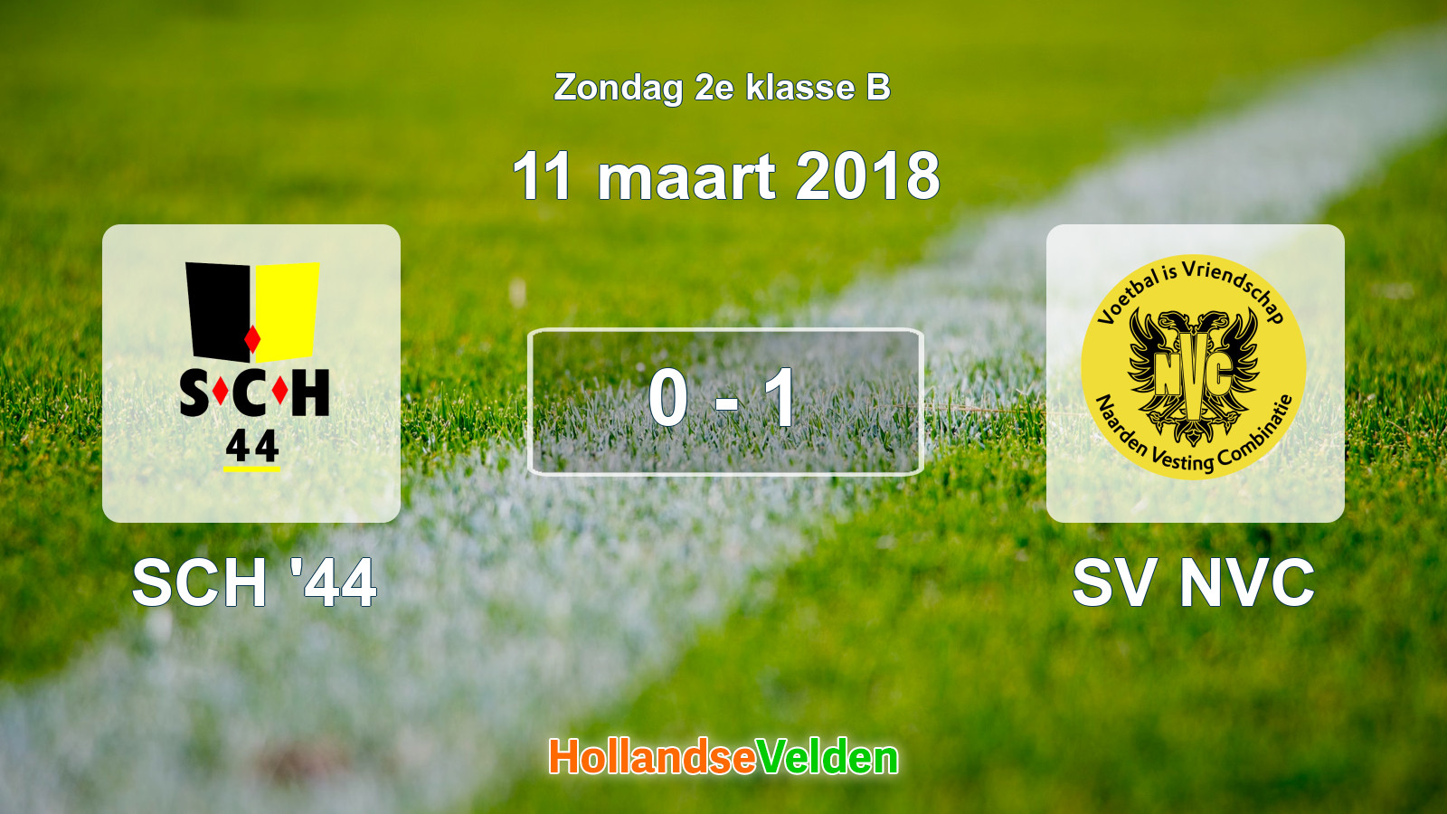 Gespeelde wedstrijd: SCH '44 - SV NVC 0 - 1 (11 maart 2018)