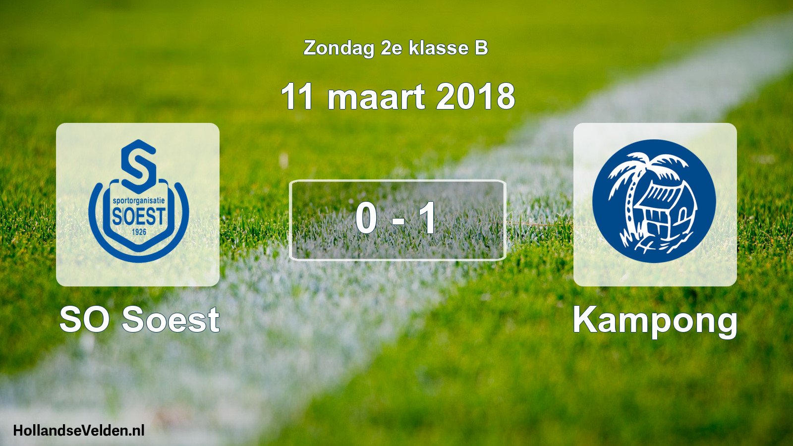 Gespeelde wedstrijd: SO Soest - Kampong 0 - 1 (11 maart 2018)