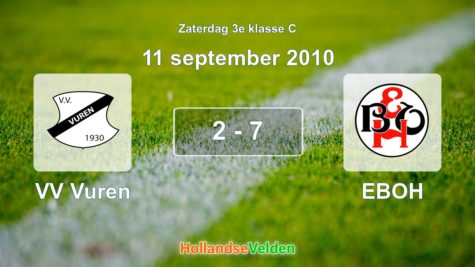 Gespeelde wedstrijd: VV Vuren - EBOH 2 - 7 (11 september 2010)