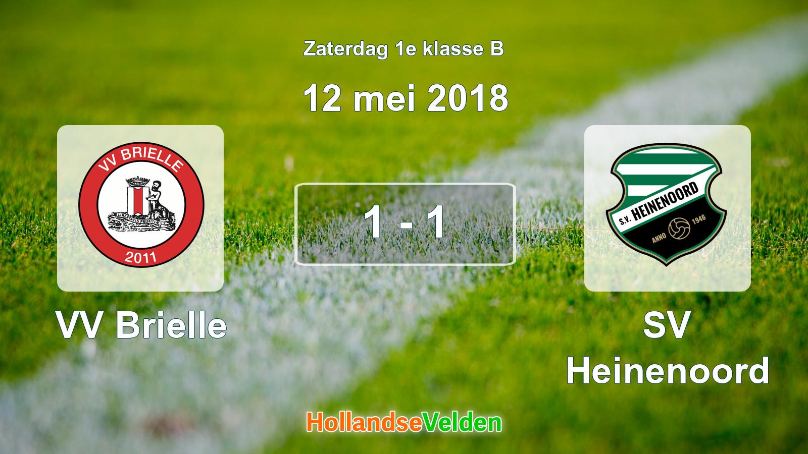 Gespeelde wedstrijd: VV Brielle - SV Heinenoord 1 - 1 (12 mei 2018)